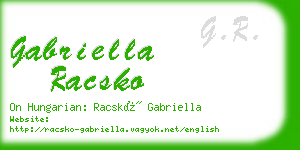 gabriella racsko business card